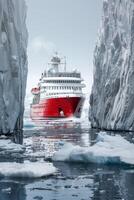 icebreaker sailing through the ice photo