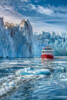 icebreaker sailing through the ice photo