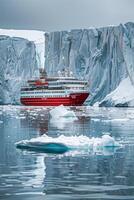icebreaker sailing through the ice photo