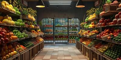 wooden box basket with vegetables photo