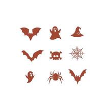 halloween icon set vector