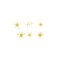 estrellas brillar icono conjunto vector