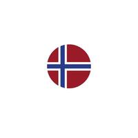 icono de la bandera de noruega vector