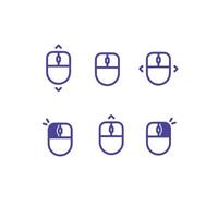 mouse icon set , click icon vector