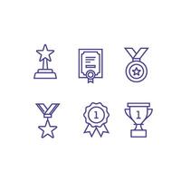 premios conjunto de iconos vector