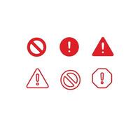 danger sign icon set vector