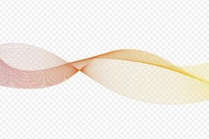 Unique wavy lines streaming smooth bend gold slope color on straightforward foundation in concept of extravagance vector