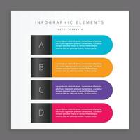 abstract modern steps option colorful infographic design banner vector