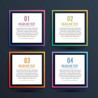 abstract modern steps option colorful infographic design banner vector