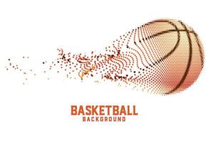creative basketball design made with abstract particles vector
