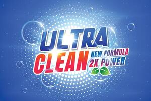 laundry detergent concept banner for packaging and advertising vector