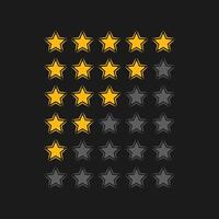 rating stars in black background vector
