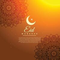 beautiful eid festival greeting vector