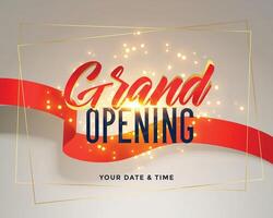 grand opening celebration flyer greeting background vector