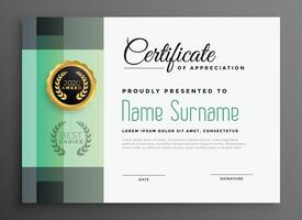 stylish certificate of appreciation modern template design vector
