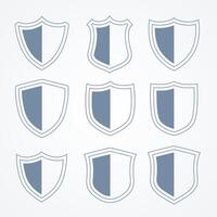 security protection shield icons set vector