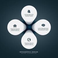 3d infographic with icons design illustration vector