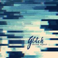 glitch abstract background in blue shade vector