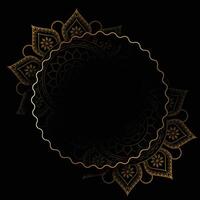 ornamental black and gold luxury frame background vector