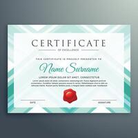 modern blue certificate design template vector