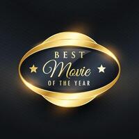 best music of the year golden label and badge design vector