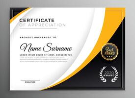 professional certificate template diploma award design vector