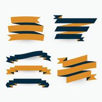 set of flat premium ribbons vector