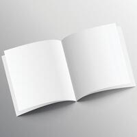 open book mockup design template vector