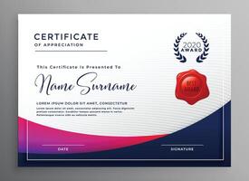 company certificate template elegant design illustration vector