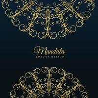 mandala ornamental luxury golden background vector