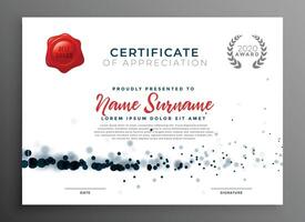 elegant certificate of appreciation template vector