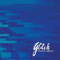 blue abstract glitch background design vector