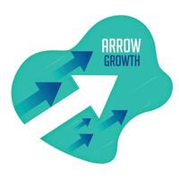growth arrows moving forward direction concept vector