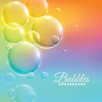 colorful background with shiny bubbles vector