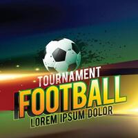 football tournament background design with light effects vector
