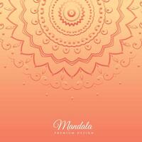 naranja antecedentes con mandala diseño vector