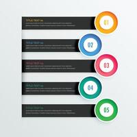 abstract modern steps option colorful infographic design banner vector