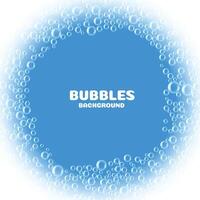 blue soap or water bubbles background vector