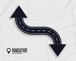 road navigation concept background with arrow sign vector