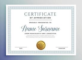 classic certificate award template design vector
