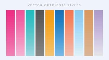 modern set of simple gradients set vector