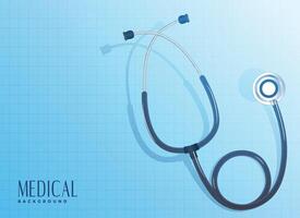 doctor stethoscope object on blue background vector