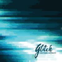 blue glitch background for data crash vector