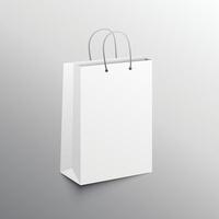 empty shopping bag mockup design template vector