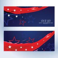 4th of july banners collection vector