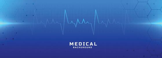 medical and healthcare blue background vector