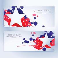abstract 4th of july banners vector