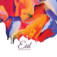 eid mubarak creative abstract background design vector