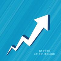 3d arrow moving upward design vector