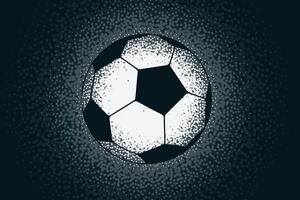creative football design made with stipple dots vector